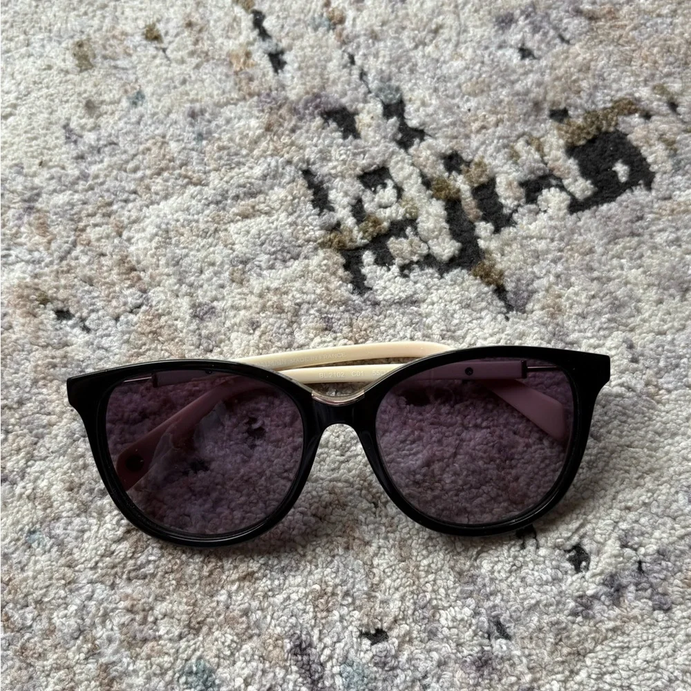 Y2K Balmain Black And Cream Sunglasses, BL2102 - Picture 1 of 11
